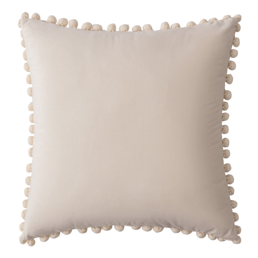 Premium Velvet with Pompom Cushion Covers - 45x45cm, Zipped for Custom Comfort.