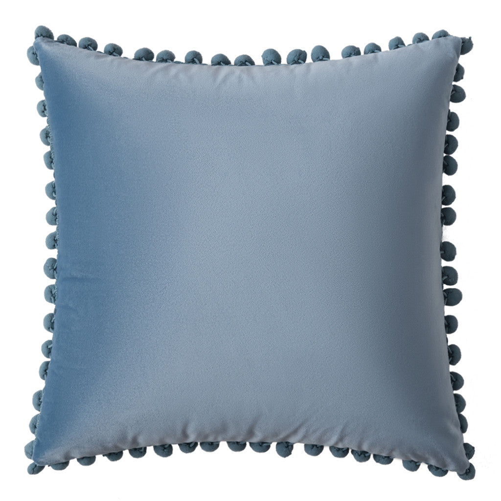 Premium Velvet with Pompom Cushion Covers - 45x45cm, Zipped for Custom Comfort.