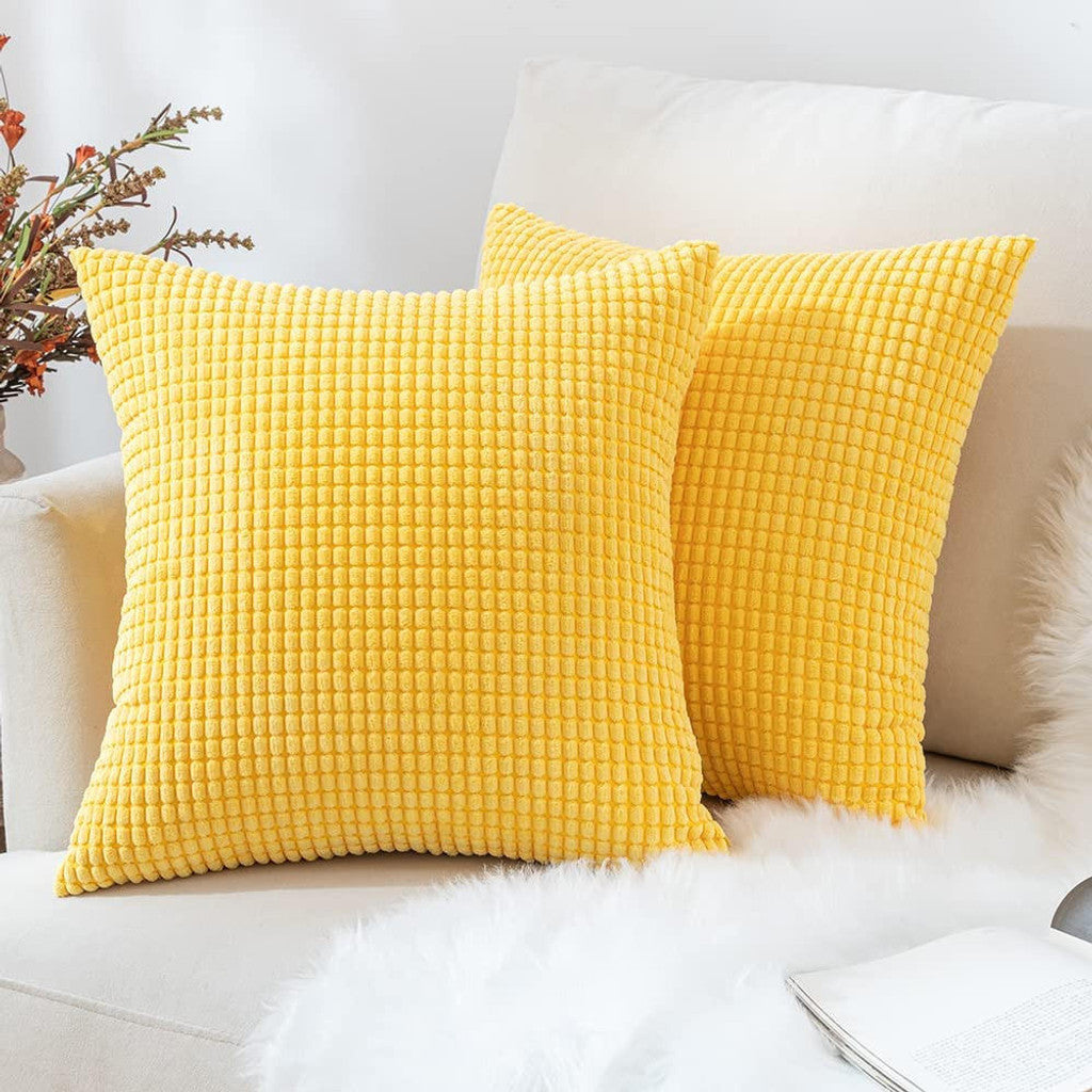 Handcrafted Grade A Corn Corduroy Cushion Covers - 45x45cm | Zippered | Made with Love by a Small Business Owner