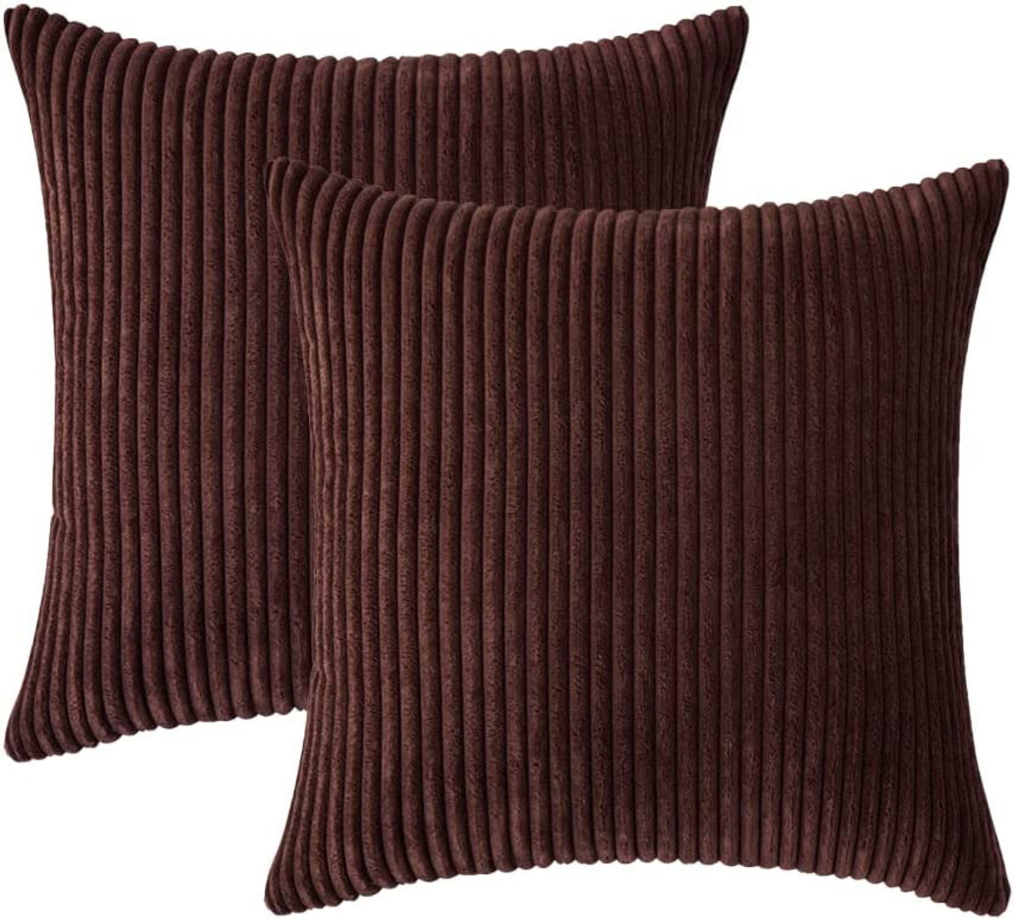 Handcrafted with Love: Set of 2 Corduroy Cushions with Zippered Covers - 45x45cm - Home Décor - Small Business Owner