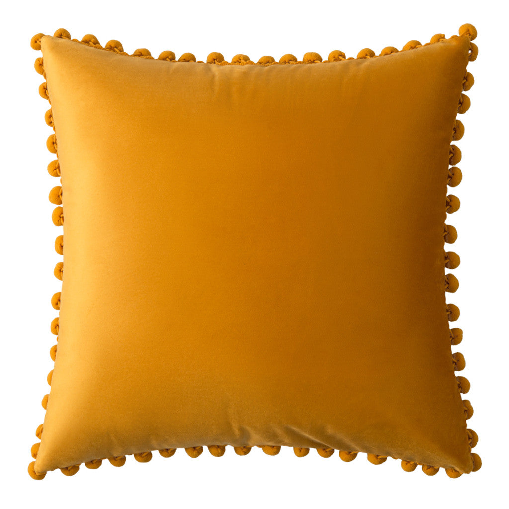 Premium Velvet with Pompom Cushion Covers - 45x45cm, Zipped for Custom Comfort.