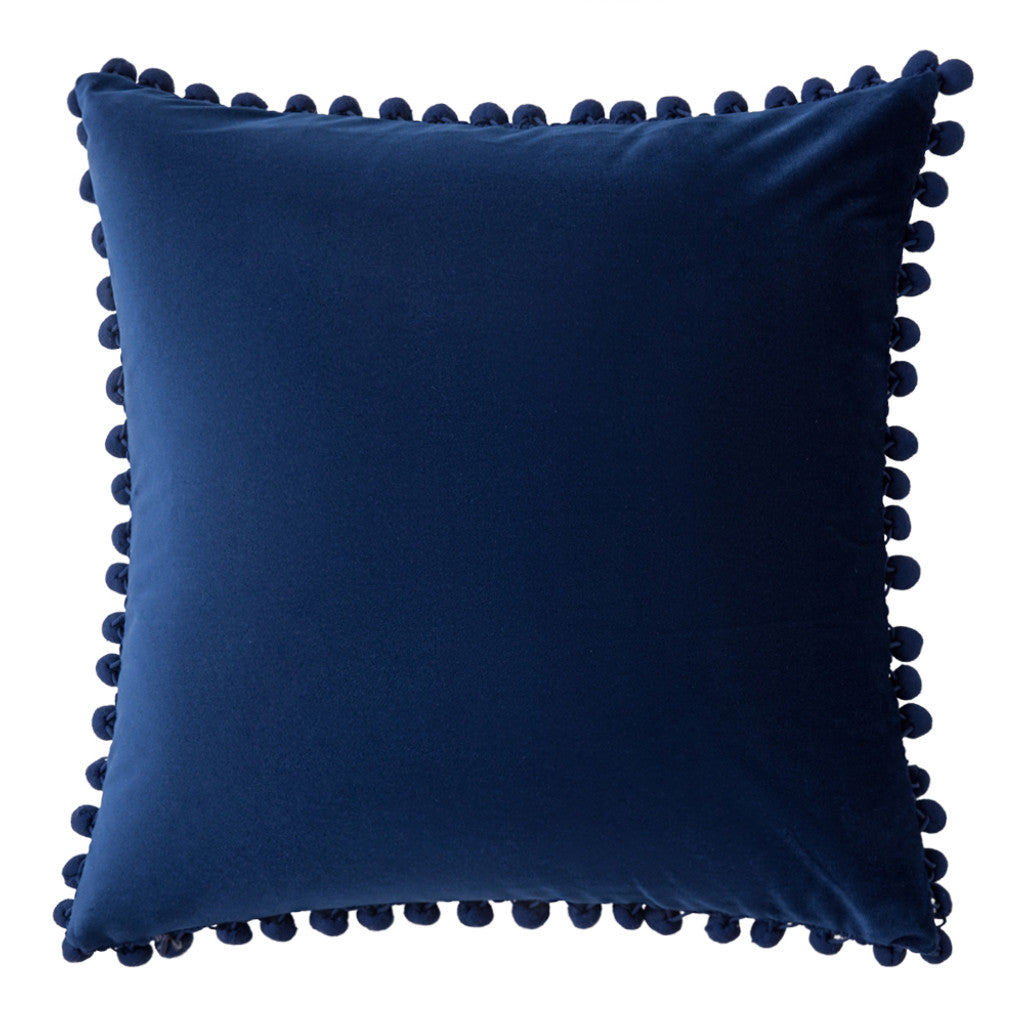 Premium Velvet with Pompom Cushion Covers - 45x45cm, Zipped for Custom Comfort.